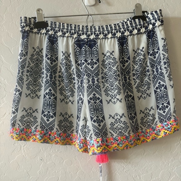 Rococo Sand REVOLVE Boho Silk Tassel Shorts Embroidered Small Resortwear - Picture 9 of 13